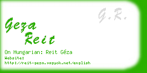 geza reit business card