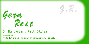 geza reit business card